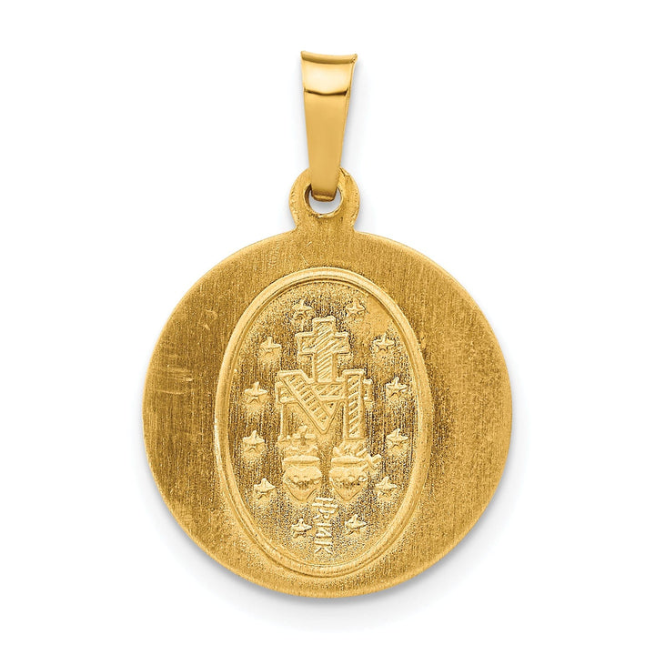 14k Yellow Gold Miraculous Medal Pendant