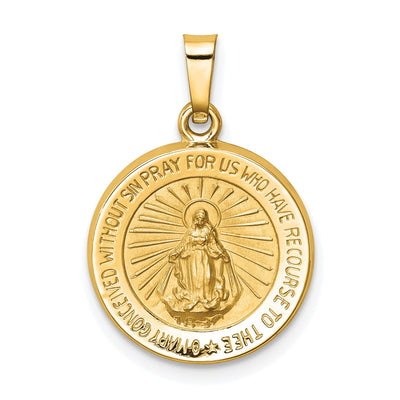 14k Yellow Gold Miraculous Medal Pendant at $ 134.86 only from Jewelryshopping.com