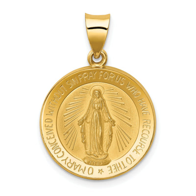 14k Yellow Gold Miraculous Medal Pendant at $ 199.82 only from Jewelryshopping.com