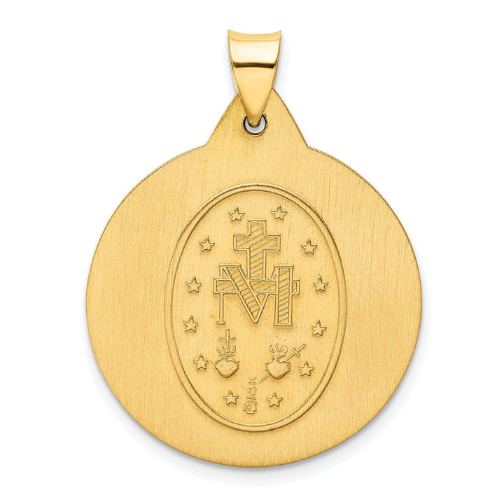 14k Yellow Gold Miraculous Medal Pendant