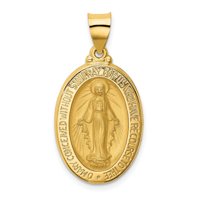 14k Yellow Gold Miraculous Medal Pendant at $ 201.82 only from Jewelryshopping.com