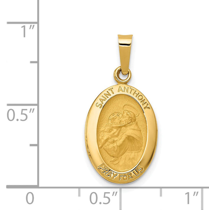 14k Yellow Gold Saint Anthony Medal Pendant