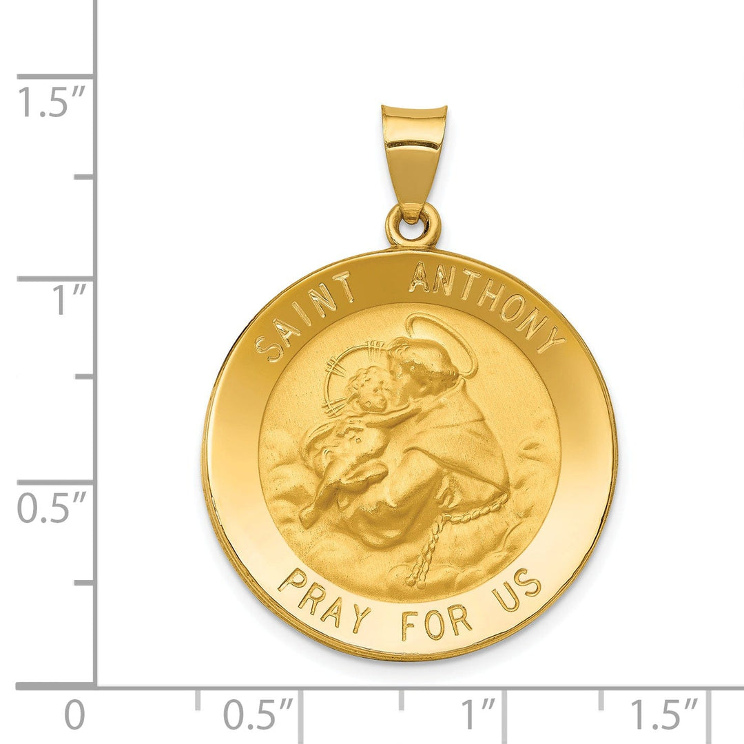 14k Yellow Gold Saint Anthony Medal Pendant