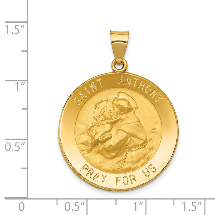 14k Yellow Gold Saint Anthony Medal Pendant