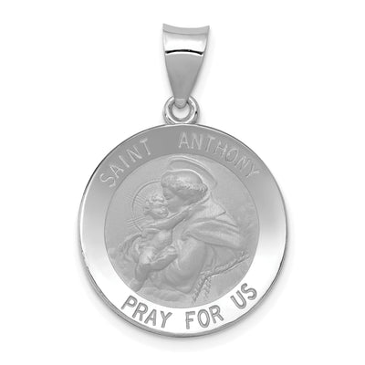 14k White Gold Saint Anthony Medal Pendant at $ 199.25 only from Jewelryshopping.com