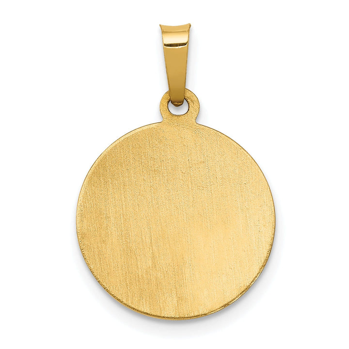 14k Yellow Gold Saint Barbara Medal Pendant