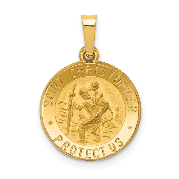 14k Yellow Gold Saint Christopher Medal Pendant