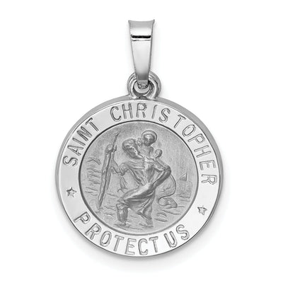 14k White Gold Saint Christopher Medal Pendant at $ 132.97 only from Jewelryshopping.com