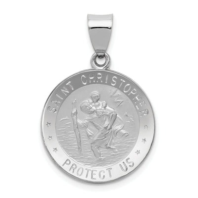 14k White Gold Saint Christopher Medal Pendant at $ 199.25 only from Jewelryshopping.com