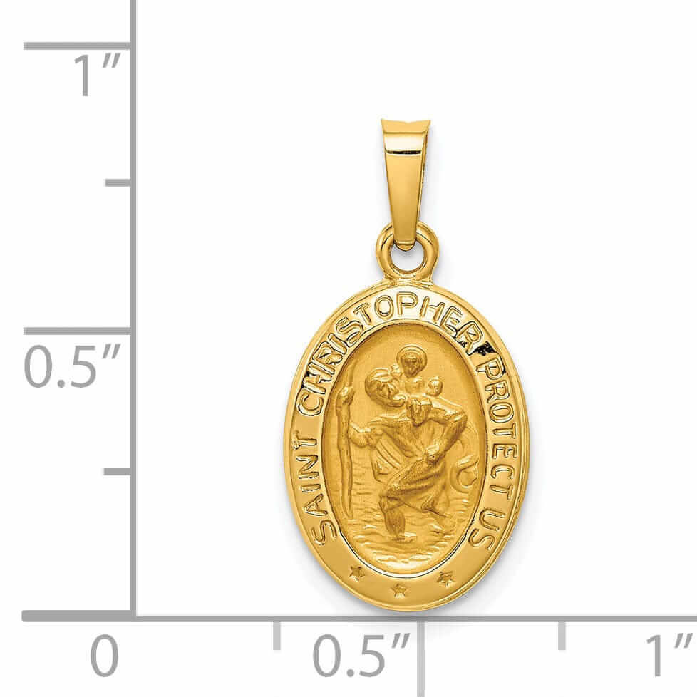 14 Yellow Gold Saint Christopher Medal Pendant