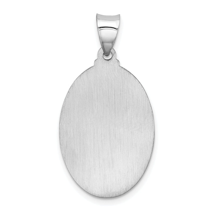 14k White Gold Saint Christopher Medal Pendant