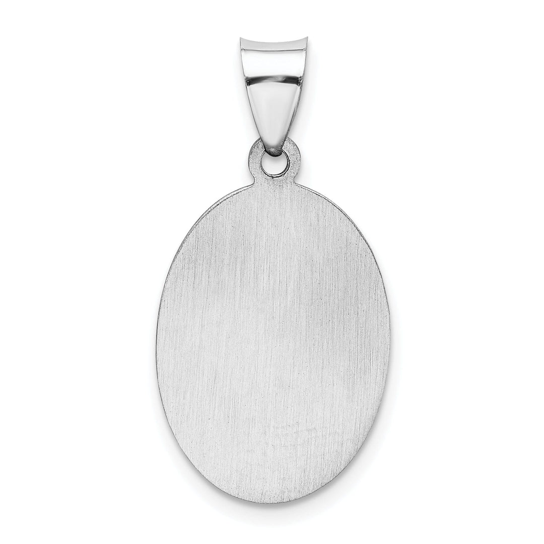 14k White Gold Saint Christopher Medal Pendant