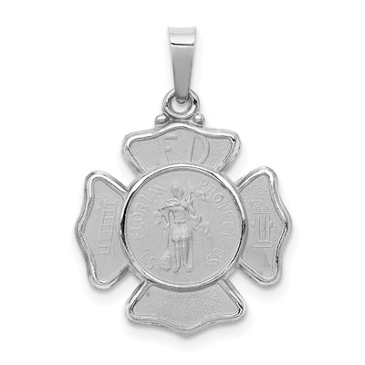 14k White Gold Saint Florian Badge Pendant at $ 149.99 only from Jewelryshopping.com