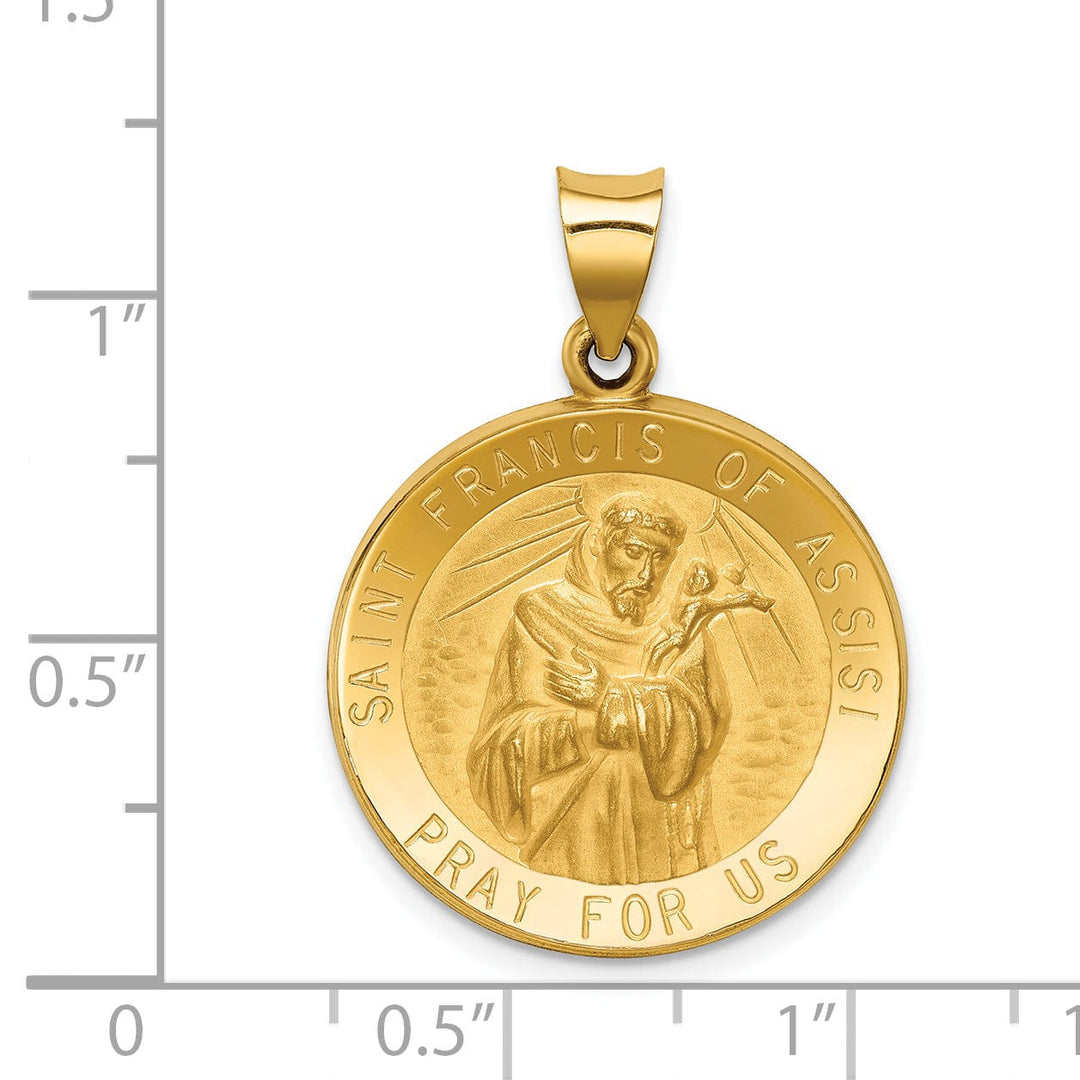 14k Yellow Gold St.Francis of Assisi Medal