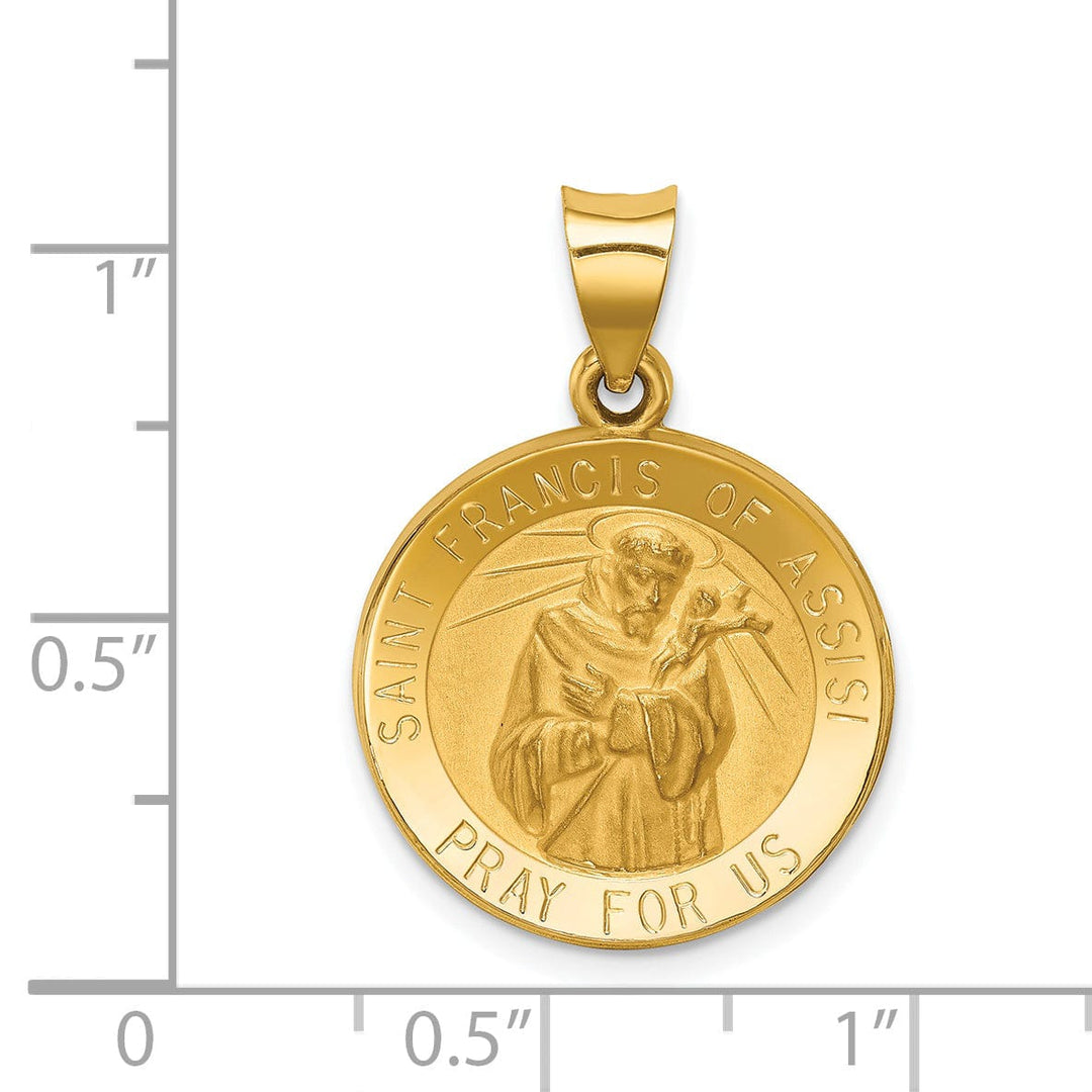 14k Yellow Gold St.Francis of Assisi Medal