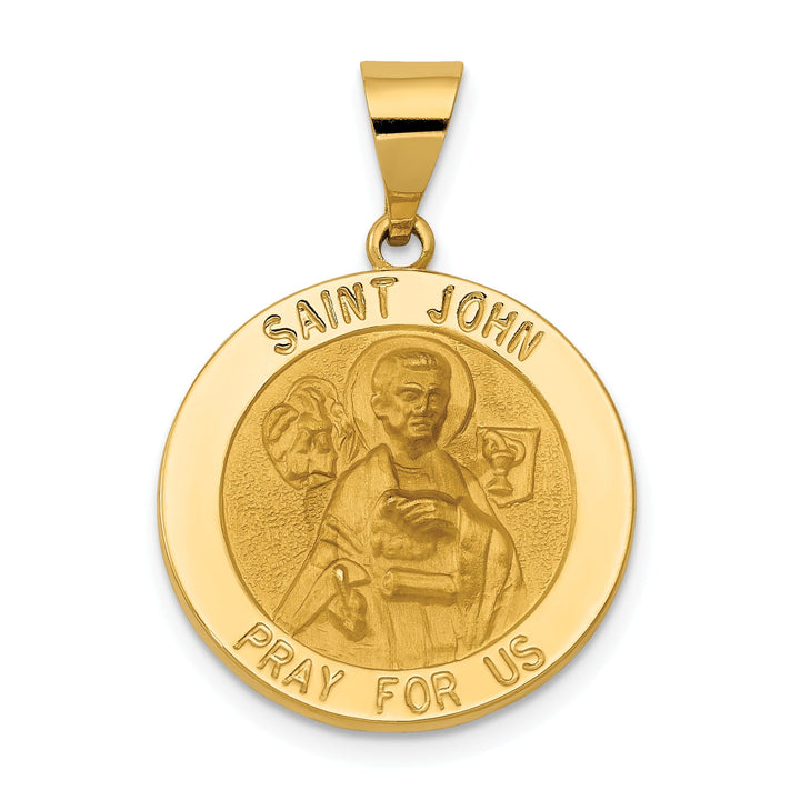 14k Yellow Gold Saint John Medal Pendant