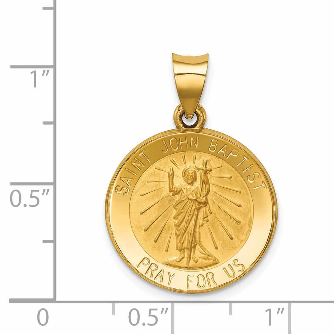 14 Yellow Gold Saint John Baptist Medal Pendant