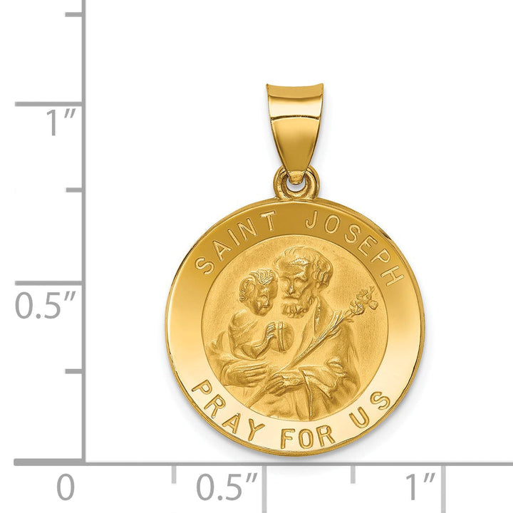 14k Yellow Gold Saint Joseph Medal Pendant