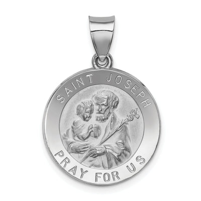 14k White Gold Saint Joseph Medal Pendant at $ 199.25 only from Jewelryshopping.com