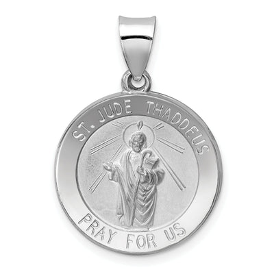 14k White Gold Saint Jude Thaddeus Medal at $ 199.25 only from Jewelryshopping.com