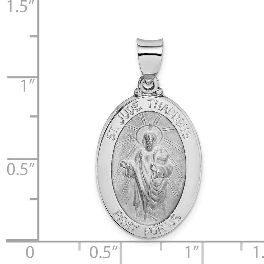 14k White Gold Saint Jude Thaddeus Medal Pendant