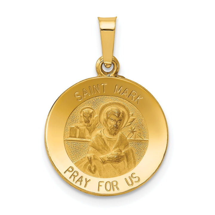 14k Yellow Gold Saint Mark Medal Pendant