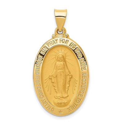 14k Yellow Gold Miraculous Medal Pendant at $ 293.97 only from Jewelryshopping.com