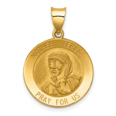 14k Yellow Gold Mother Teresa Medal Pendant at $ 209.5 only from Jewelryshopping.com