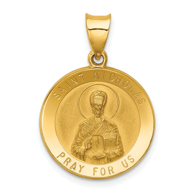14k Yellow Gold Saint Nicholas Medal Pendant at $ 199.82 only from Jewelryshopping.com