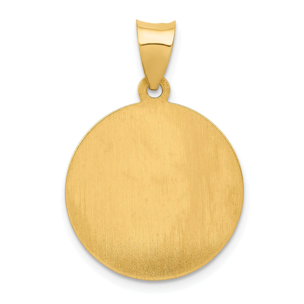 14k Yellow Gold Saint Patrick Medal Pendant