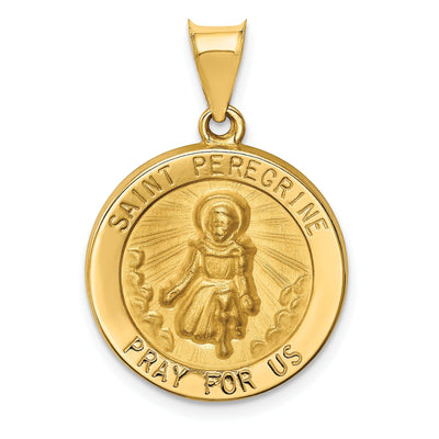 14k Yellow Gold Saint Peregrine Medal Pendant at $ 199.82 only from Jewelryshopping.com