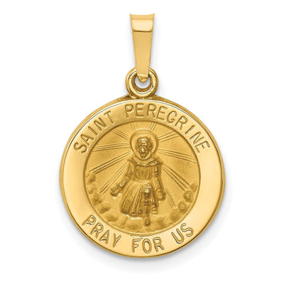 14k Yellow Gold Saint Peregrine Medal Pendant at $ 134.86 only from Jewelryshopping.com