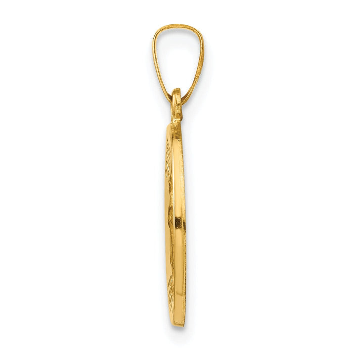 14k Yellow Gold Saint Raphael Medal Pendant