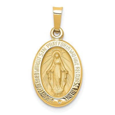 14k Yellow Gold Miraculous Medal Pendant at $ 137.7 only from Jewelryshopping.com