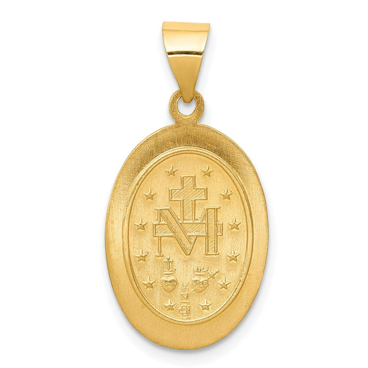 14k Yellow Gold Miraculous Medal Pendant