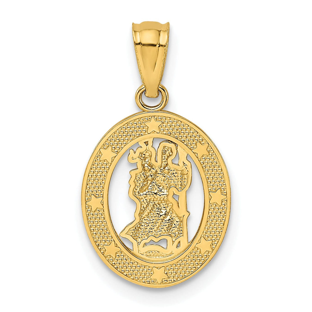 14k Yellow Gold Saint Christopher Pendant