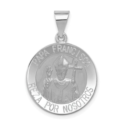 14k White Gold Pope Francisco Medal Pendant at $ 161.5 only from Jewelryshopping.com