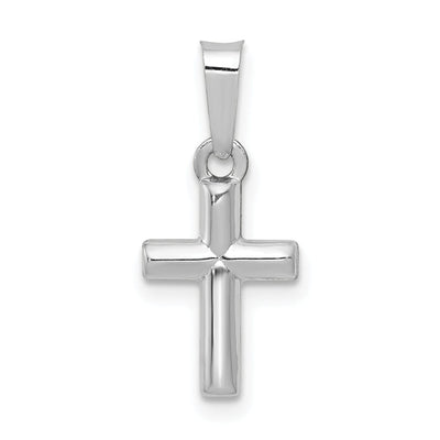 14k White Gold Rhodium 3-D Cross Design Pendant at $ 48.69 only from Jewelryshopping.com