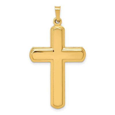 14k Yellow Gold Polished Latin Cross Pendant