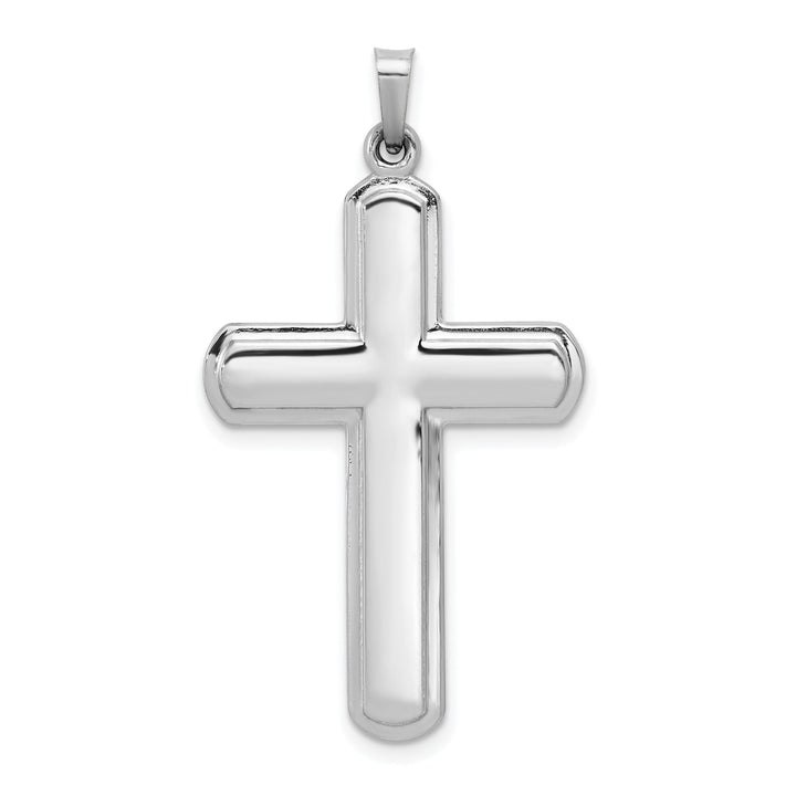 14k White Gold Polished Latin Cross Pendant