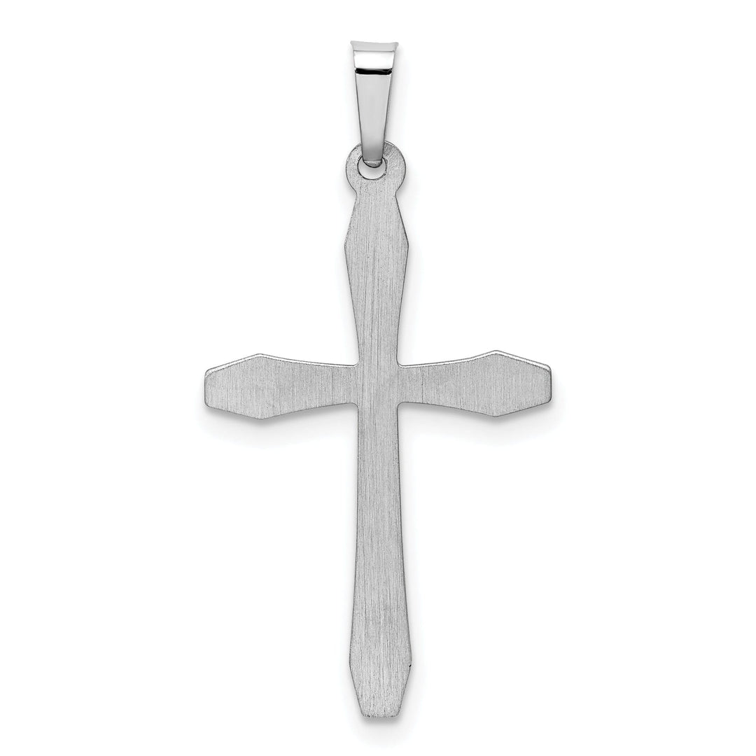 14k White Gold Polished Passion Cross Pendant