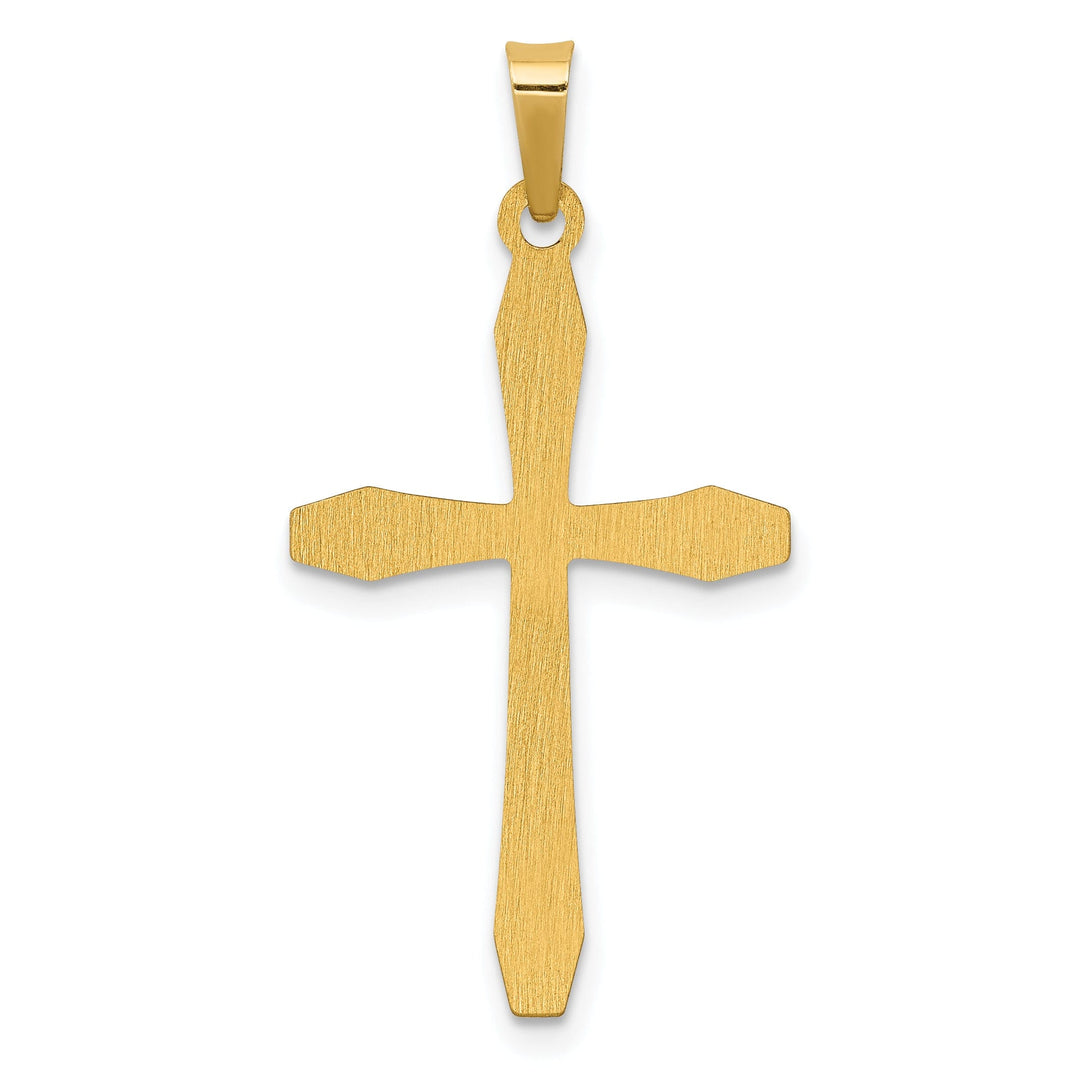 14k Yellow Gold Polished Finish Cross Pendant