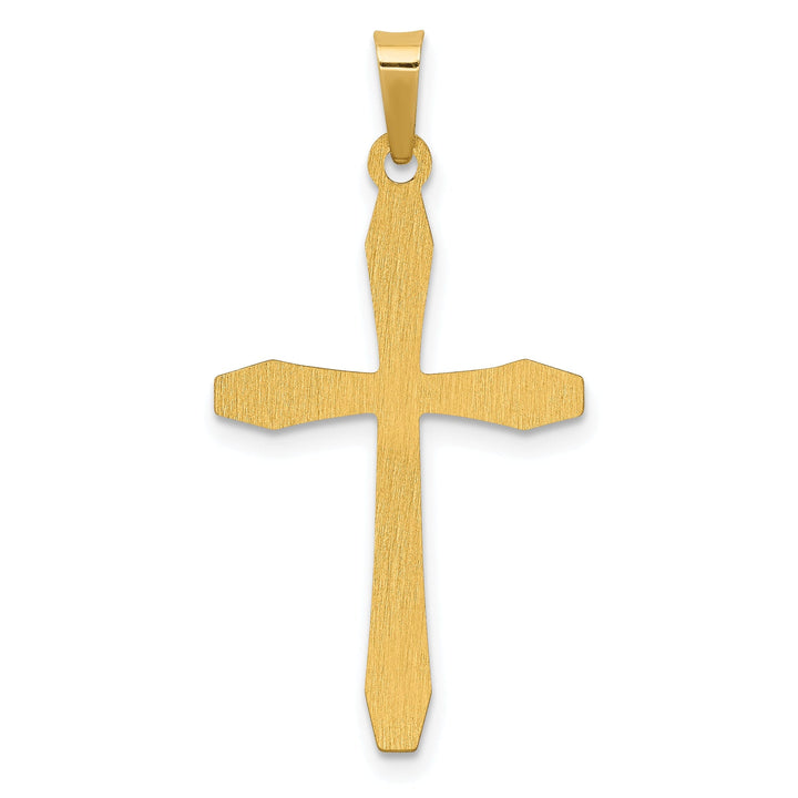 14k Yellow Gold Polished Finish Cross Pendant