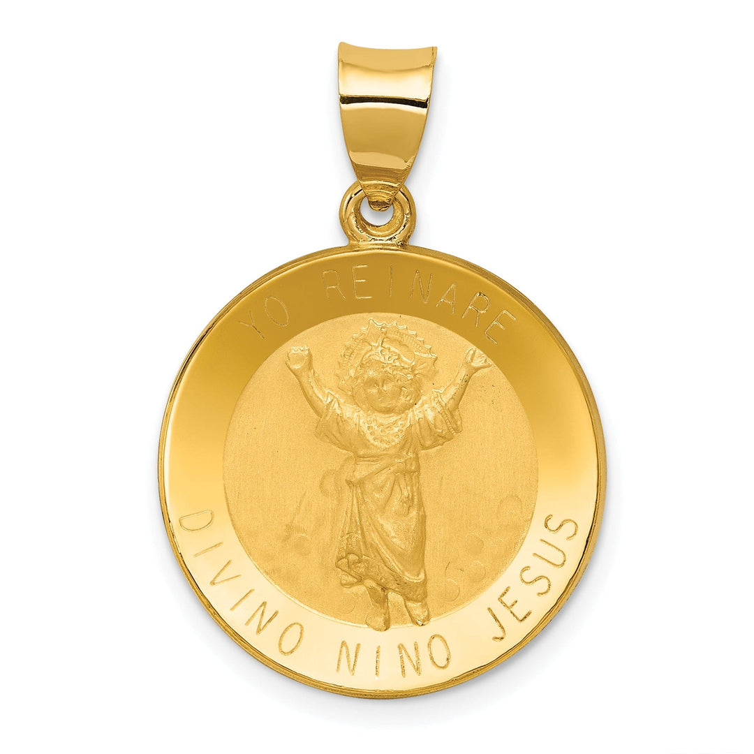 14k Yellow Gold Divino Nino Medal Pendant