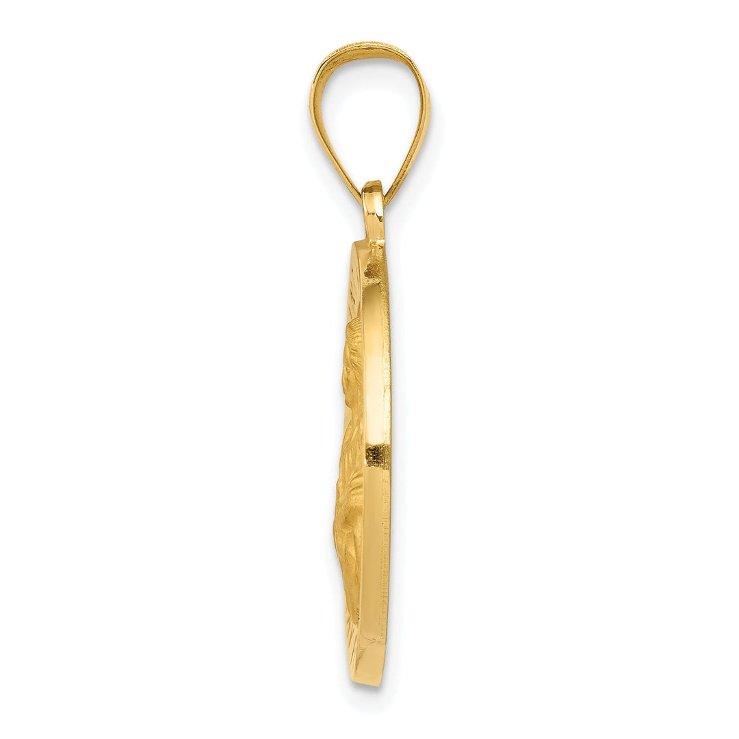 14k Yellow Gold Saint Agatha Medal Pendant