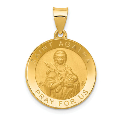 14k Yellow Gold Saint Agatha Medal Pendant at $ 221.48 only from Jewelryshopping.com