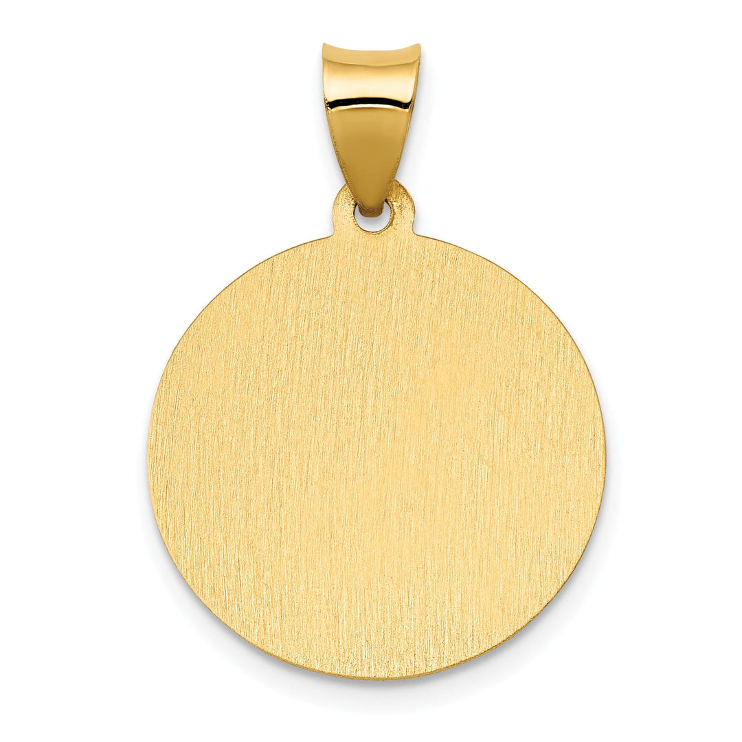 14k Yellow Gold Saint Catherine Medal Pendant