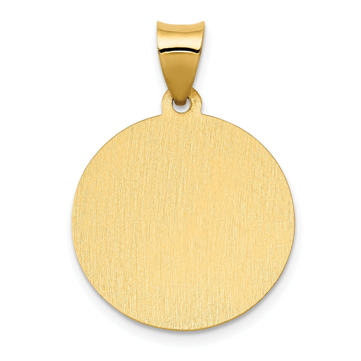14k Yellow Gold Saint Catherine Medal Pendant