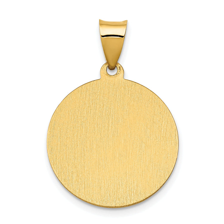 14k Yellow Gold Saint Cecilia Medal Pendant