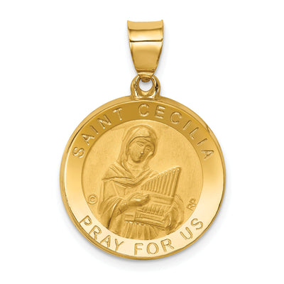 14k Yellow Gold Saint Cecilia Medal Pendant at $ 221.48 only from Jewelryshopping.com